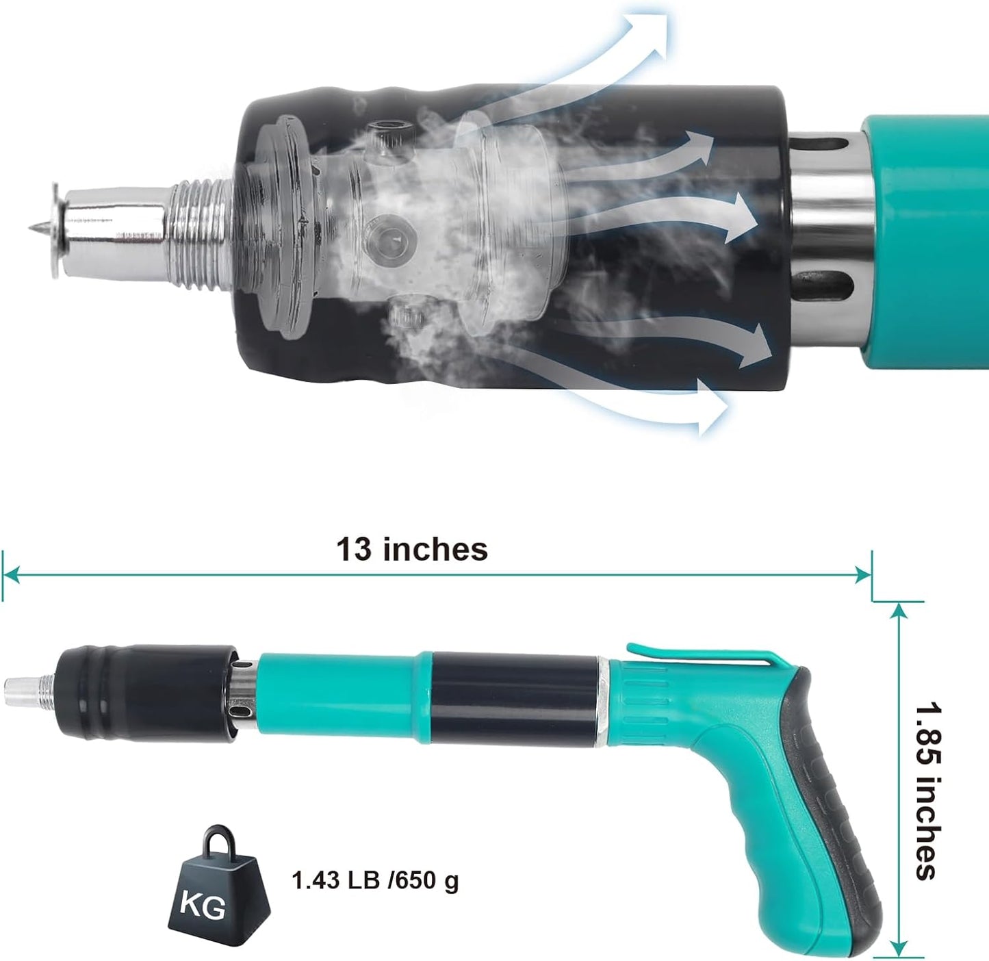 Manual steel nail gun