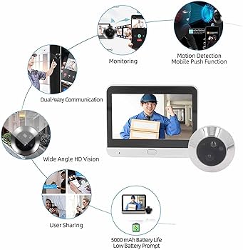 Smart 3MP Mini Digital Peephole Door Camera