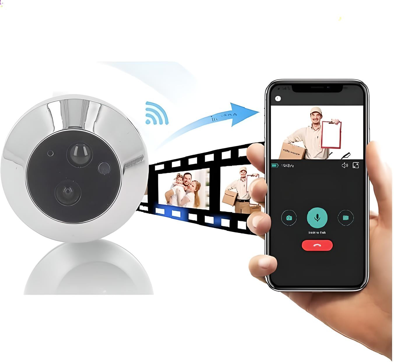 Smart 3MP Mini Digital Peephole Door Camera