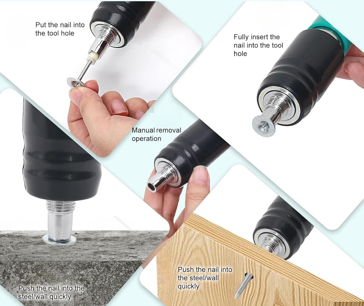 Manual steel nail gun