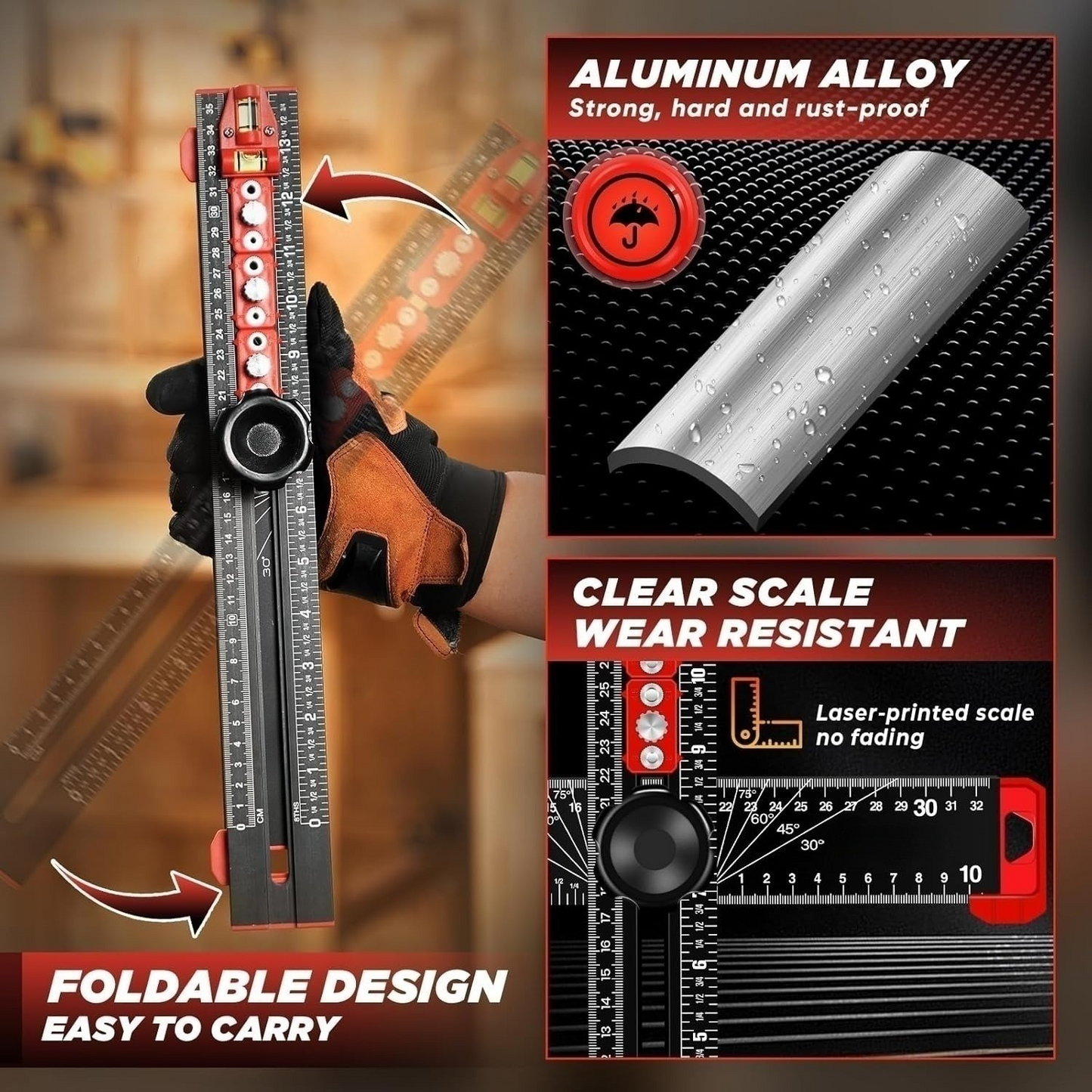 Taskrafter™ 2 in 1 Drilling Positioning Ruler