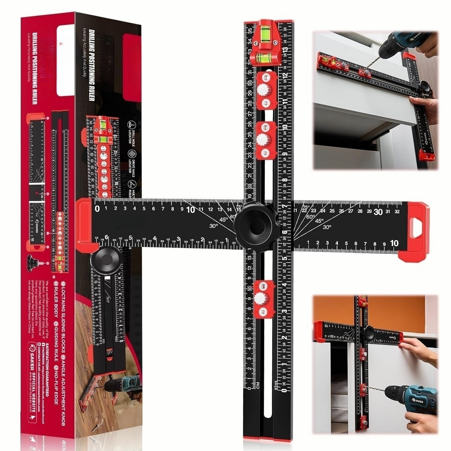 Taskrafter™ 2 in 1 Drilling Positioning Ruler