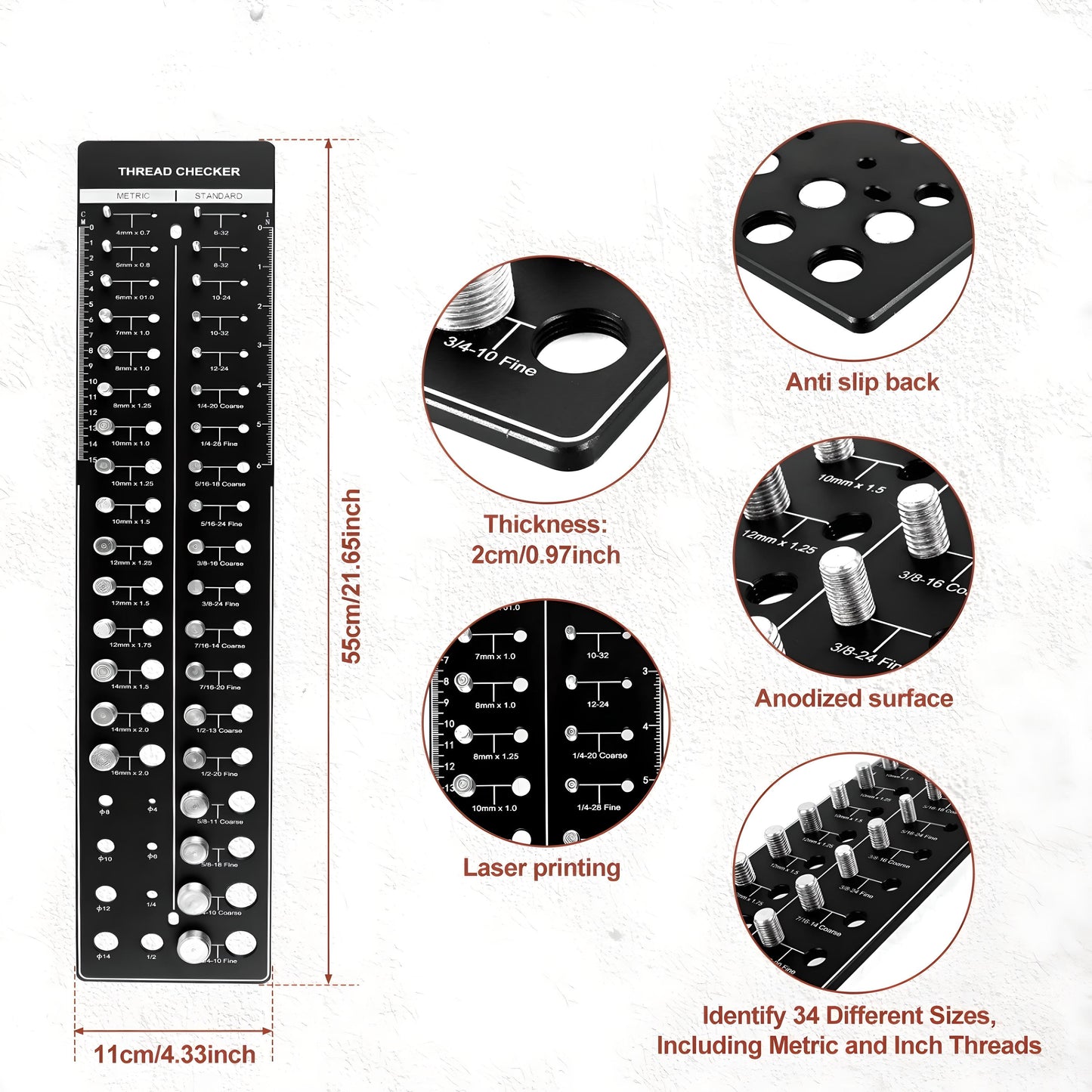 Nut and Bolt Thread Checker