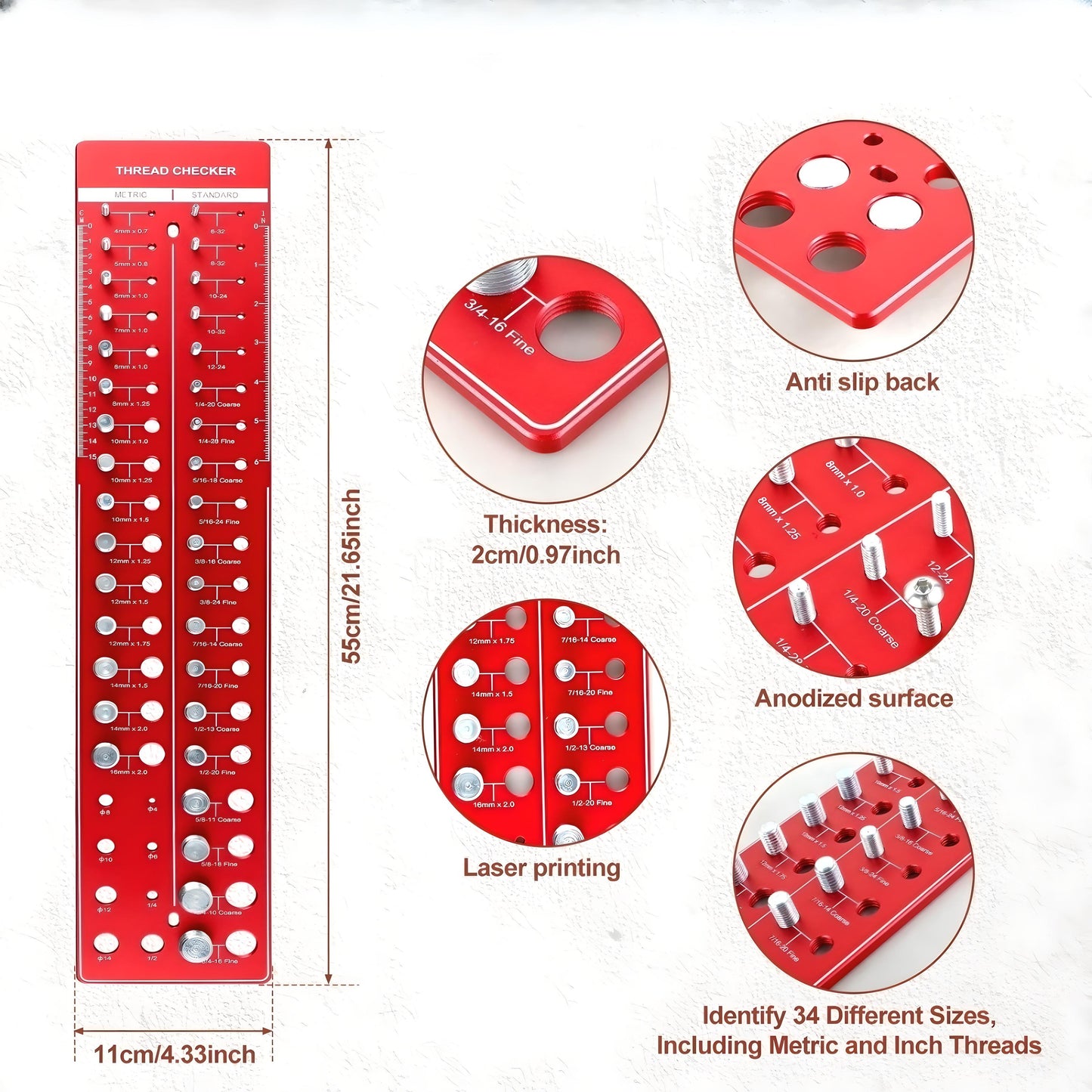 Nut and Bolt Thread Checker