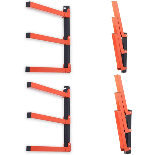 Storage rack specs: 1cm thick carbon steel arms and 15.94 inch length for lumber.