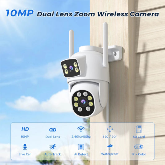 Taskrafter 10MP camera dimensions diagram with dual lens and mount.