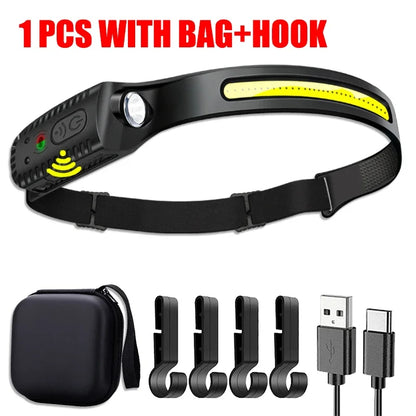 Headlamp Rechargeable 230° Wide