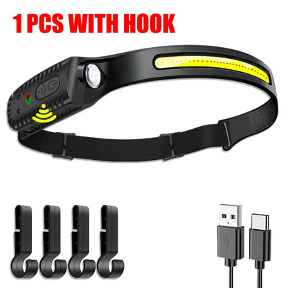 Headlamp Rechargeable 230° Wide