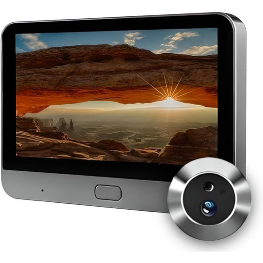 4.3" indoor LCD monitor with outdoor peephole doorbell camera and motion sensor