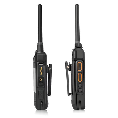 4G LTE walkie talkie illustrating unlimited range communication via cloud network