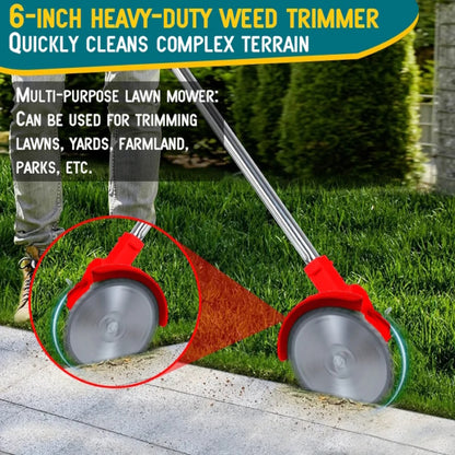 6-Inch Weed Trimmer Edging Lawn and Cleaning Complex Terrain with Metal Blade