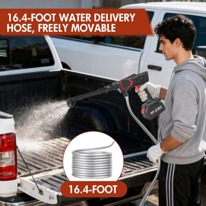 High-density filter and anti-rust technology for cordless pressure washer safety