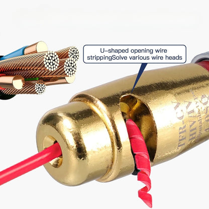 Close-up of the zinc alloy material on the wire stripper tool, showcasing durability.