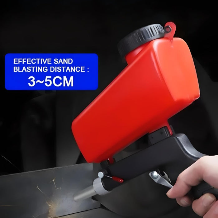 Removable nozzle of a sandblasting gun designed for easy cleaning and maintenance