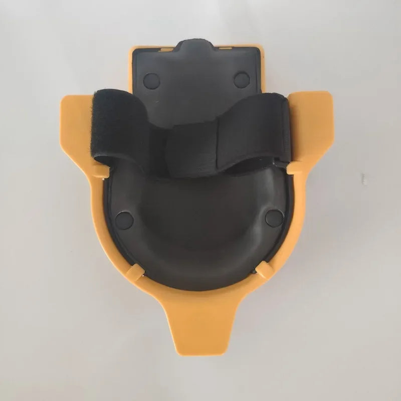 rolling knee pads with blue EVA padding, swivel wheels, and adjustable straps.