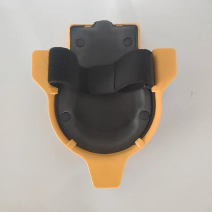 rolling knee pads with blue EVA padding, swivel wheels, and adjustable straps.