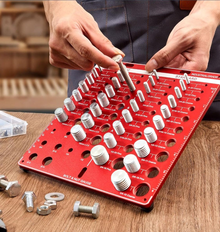The Taskrafter nut and bolt thread checker in its professional retail box.