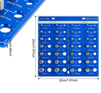 Nut and Bolt Thread Checker