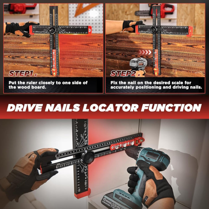Tasking Ruler Cabinet Hardware Jig 2-in-1 | Precision Positioning Ruler – Taskrafter