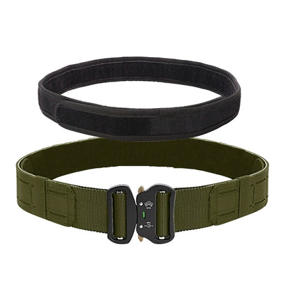 2 inch tactical belt: adjustable hook-and-loop system for a secure custom fit.
