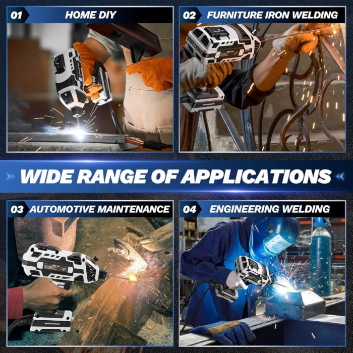 Side ventilation vents on a handheld arc welder for efficient heat dissipation