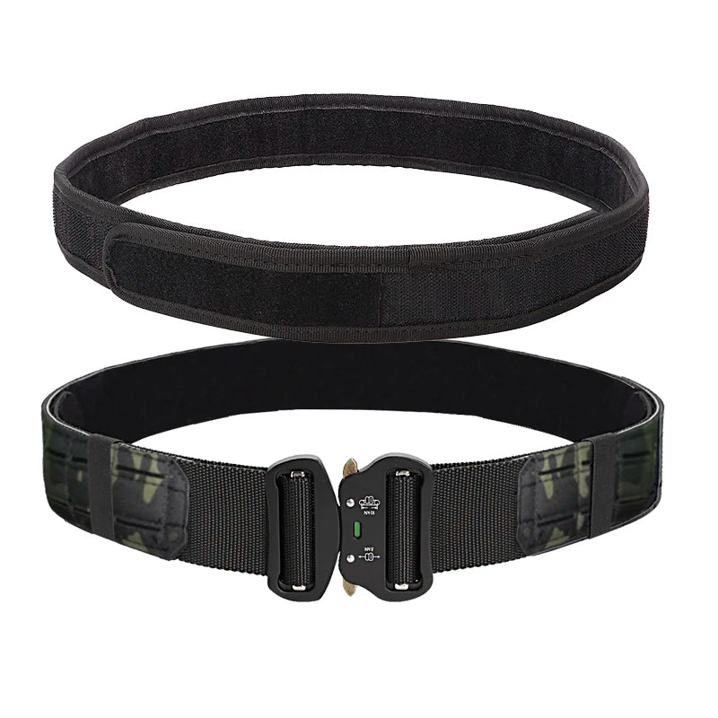 2 inch tactical belt: secure hook-and-loop fastener for clean tail management.