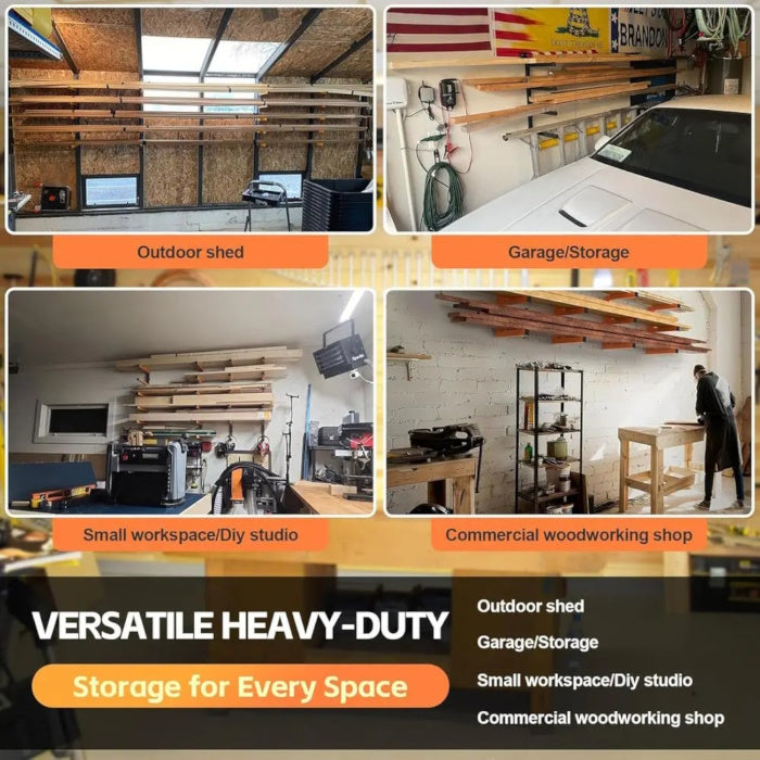 Storage rack single bracket: easy secure wall mount installation on a wall.