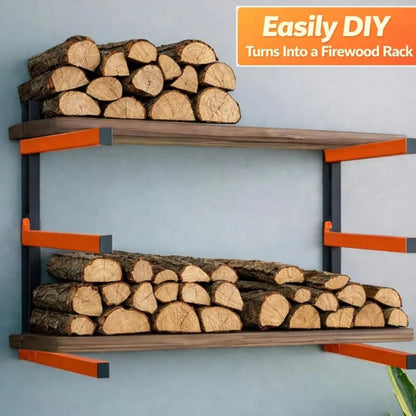 Storage rack 2-pack: heavy-duty wall mount organizer for lumber, pipes and tools.