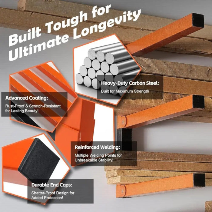 Storage rack single bracket: easy secure wall mount installation on wood stud.