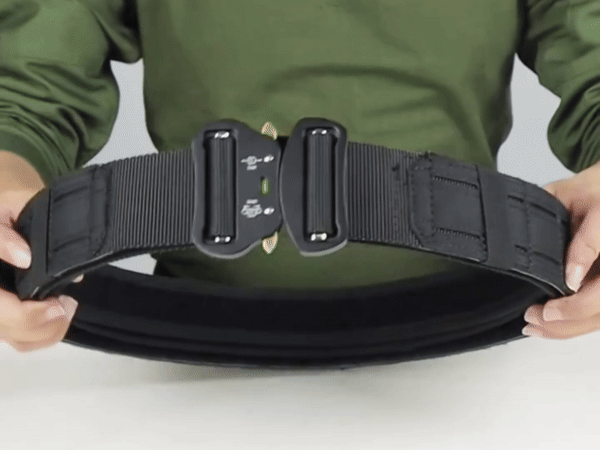 Durable metal quick-release buckle for 2 inch tactical duty belt