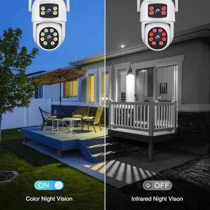 Taskrafter 10MP dual lens camera mounted high on a tree for outdoor surveillance