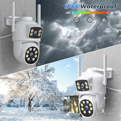 IP66 waterproof outdoor security camera in various weather conditions