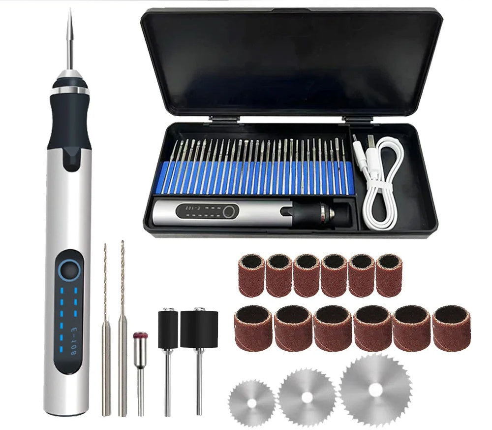 USB Rechargeable Portable Electric Micro-Sanding Engraving Pen