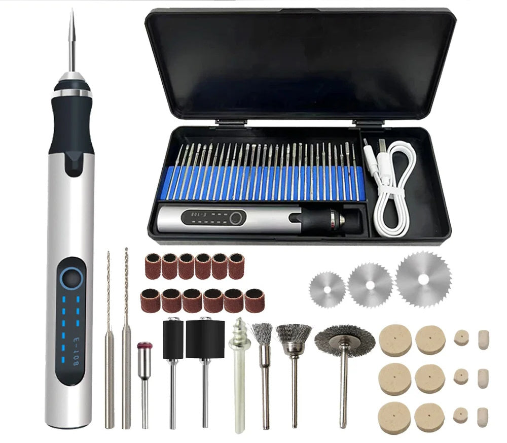 USB Rechargeable Portable Electric Micro-Sanding Engraving Pen