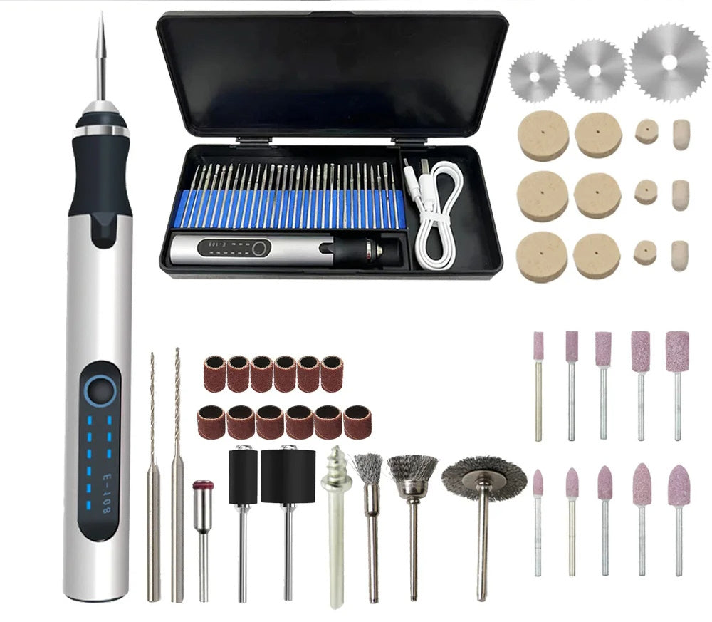 USB Rechargeable Portable Electric Micro-Sanding Engraving Pen