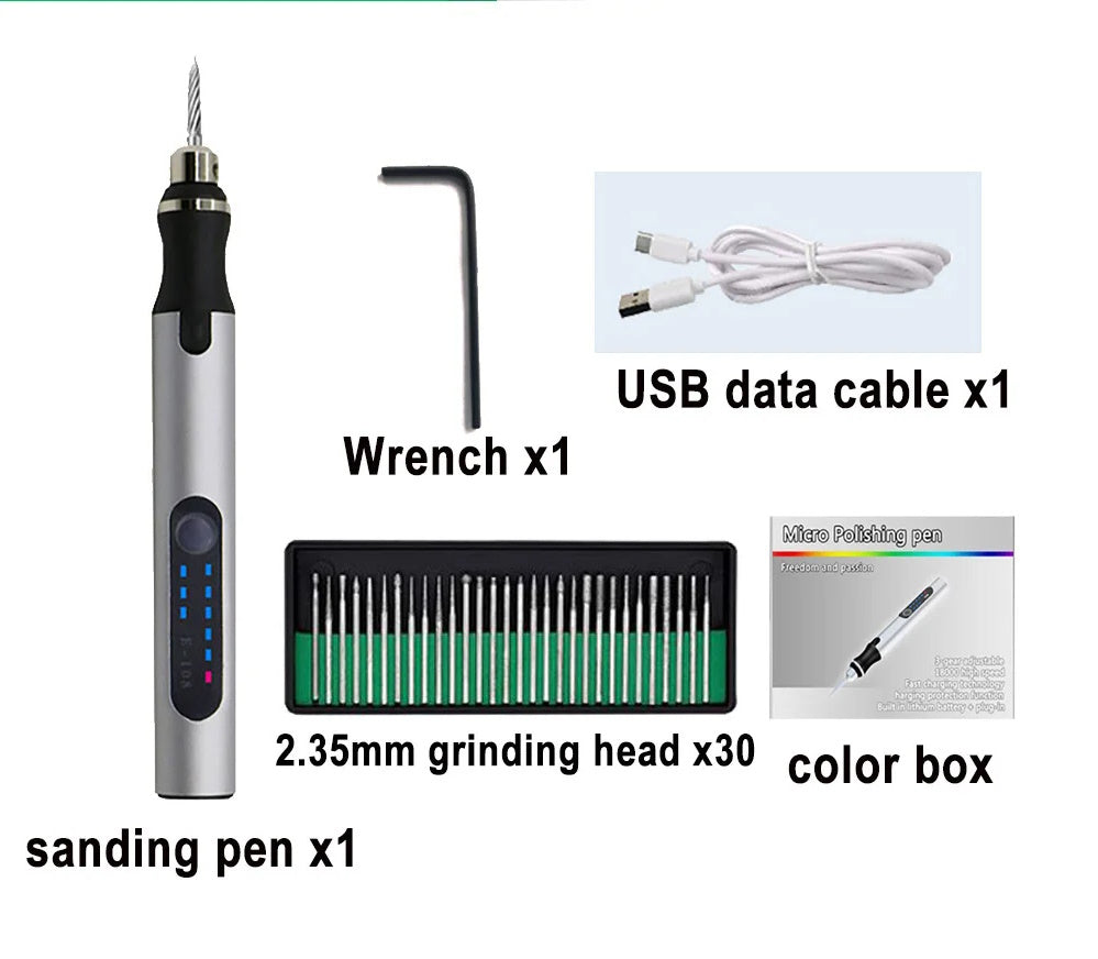 USB Rechargeable Portable Electric Micro-Sanding Engraving Pen