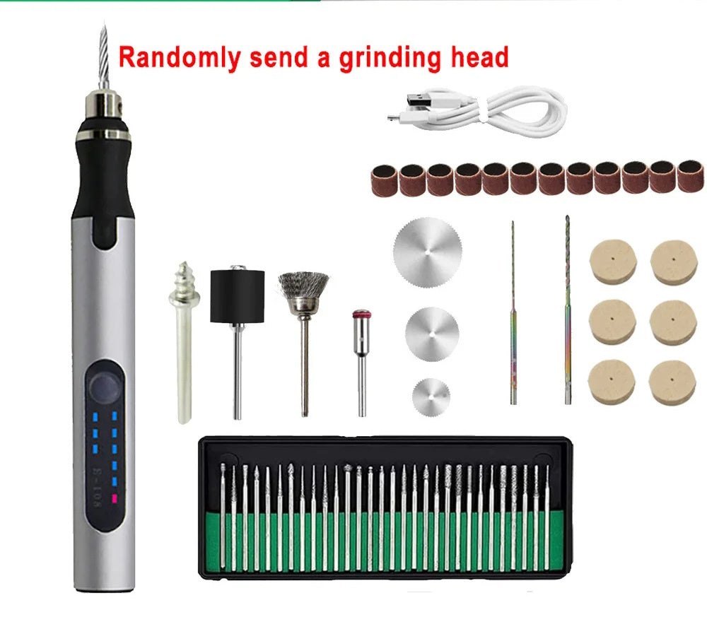 USB Rechargeable Portable Electric Micro-Sanding Engraving Pen